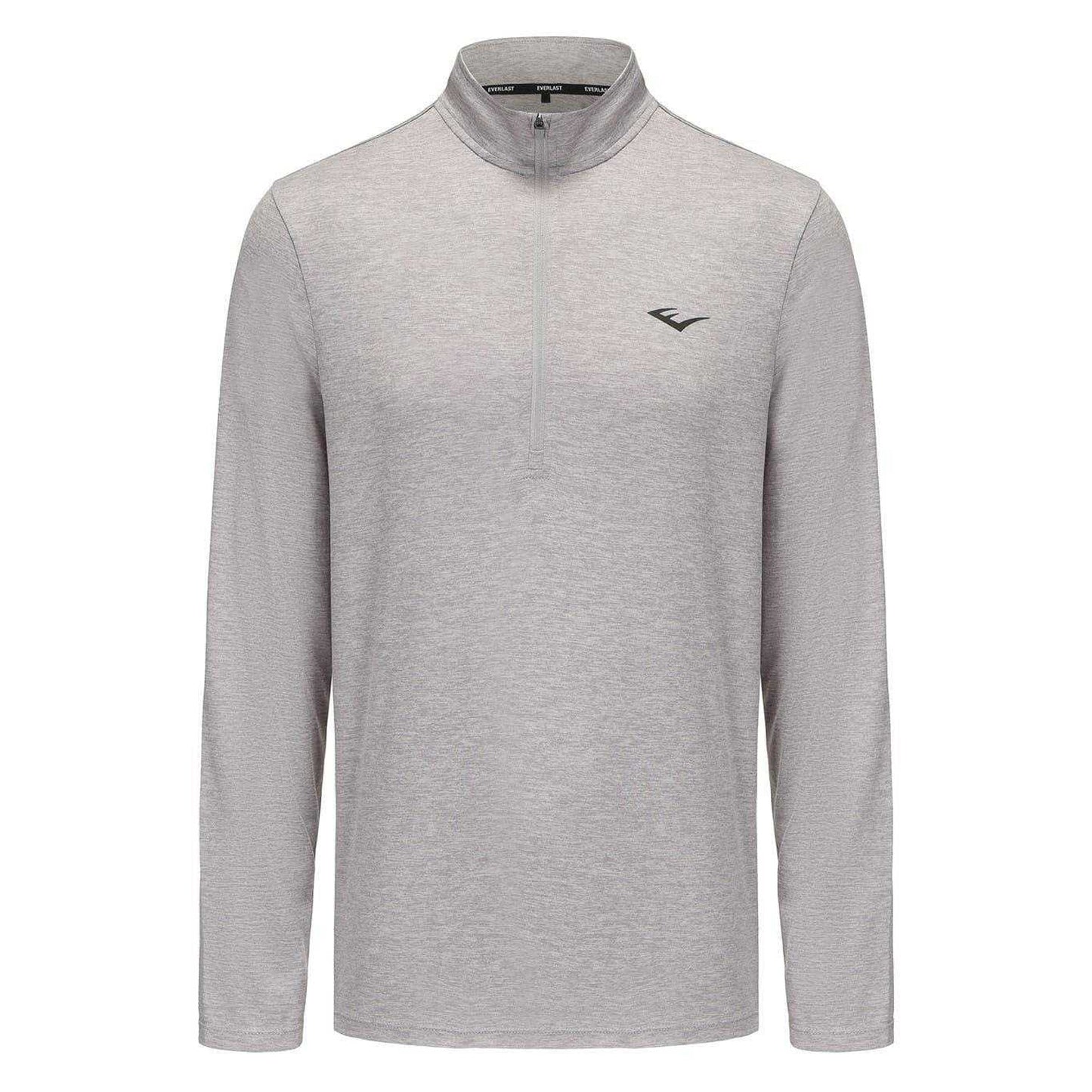 Grey Marl - Front - Everlast Mens Mock Neck Regular Long-Sleeved Top