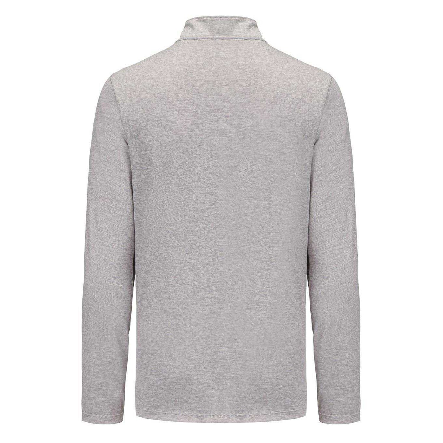 Grey Marl - Back - Everlast Mens Mock Neck Regular Long-Sleeved Top