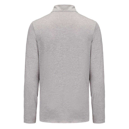 Grey Marl - Back - Everlast Mens Mock Neck Regular Long-Sleeved Top
