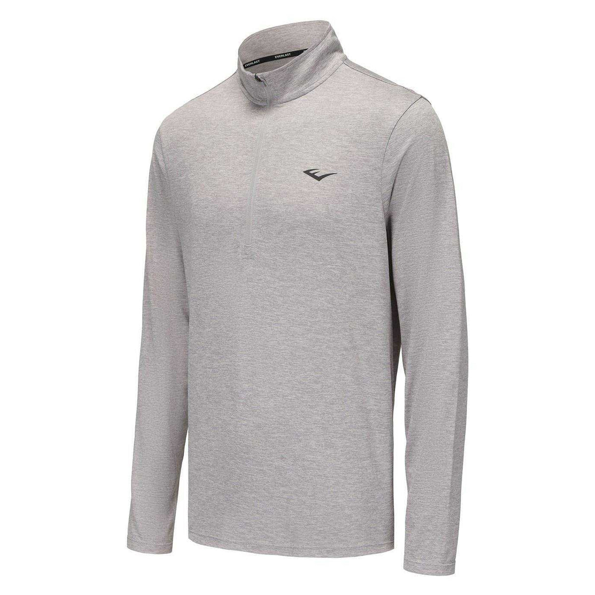 Grey Marl - Side - Everlast Mens Mock Neck Regular Long-Sleeved Top