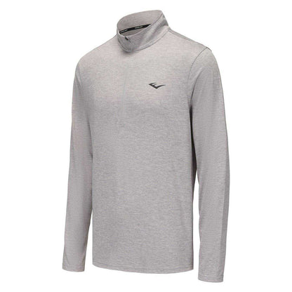 Grey Marl - Side - Everlast Mens Mock Neck Regular Long-Sleeved Top