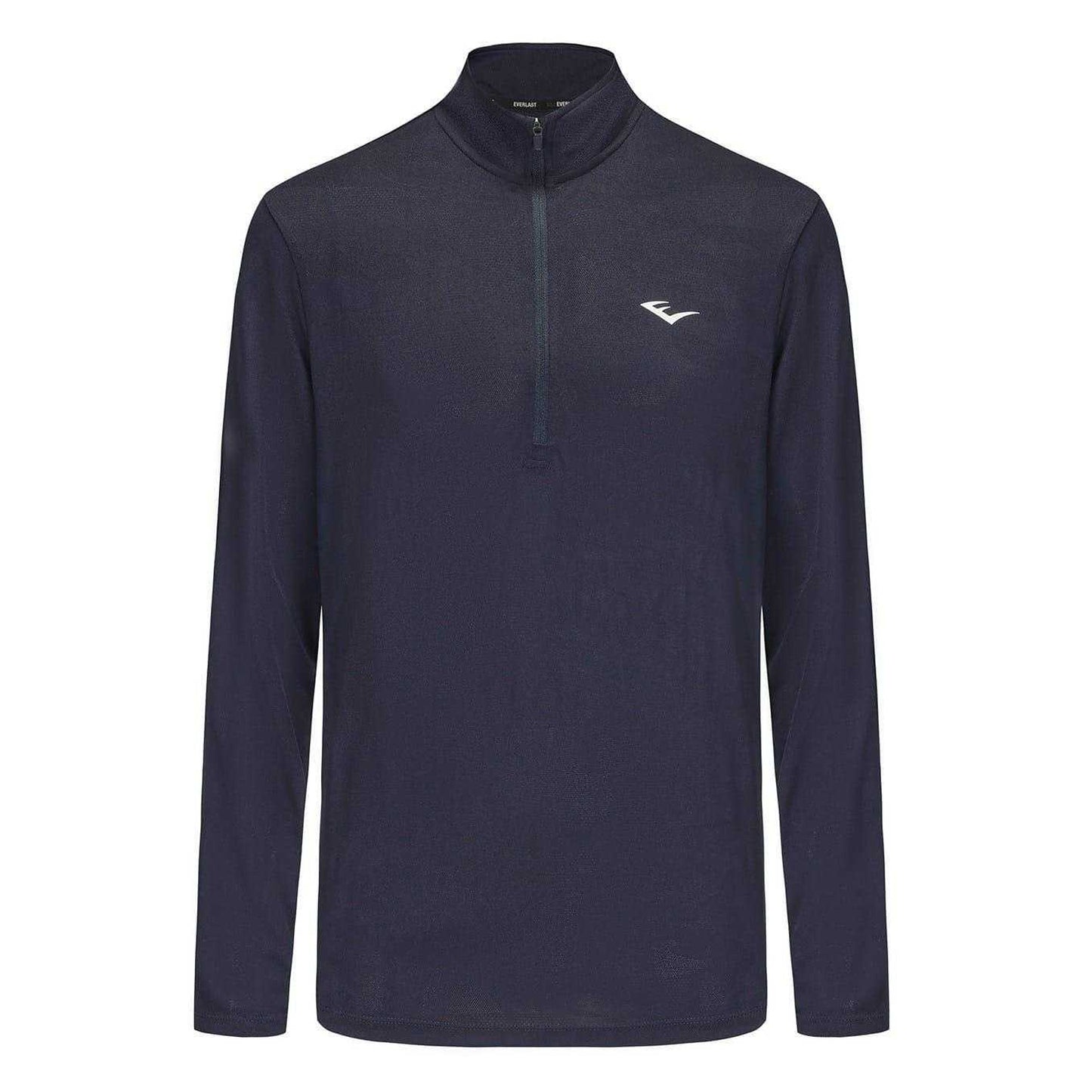 Navy - Front - Everlast Mens Mock Neck Regular Long-Sleeved Top