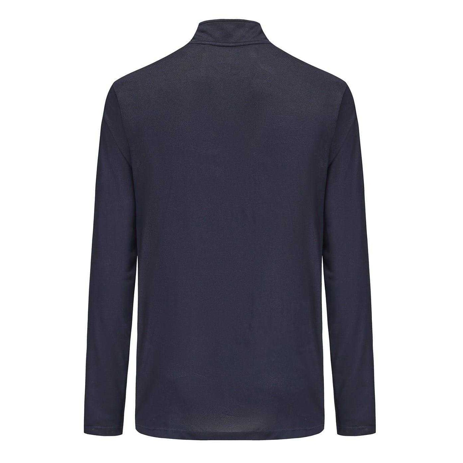 Navy - Back - Everlast Mens Mock Neck Regular Long-Sleeved Top