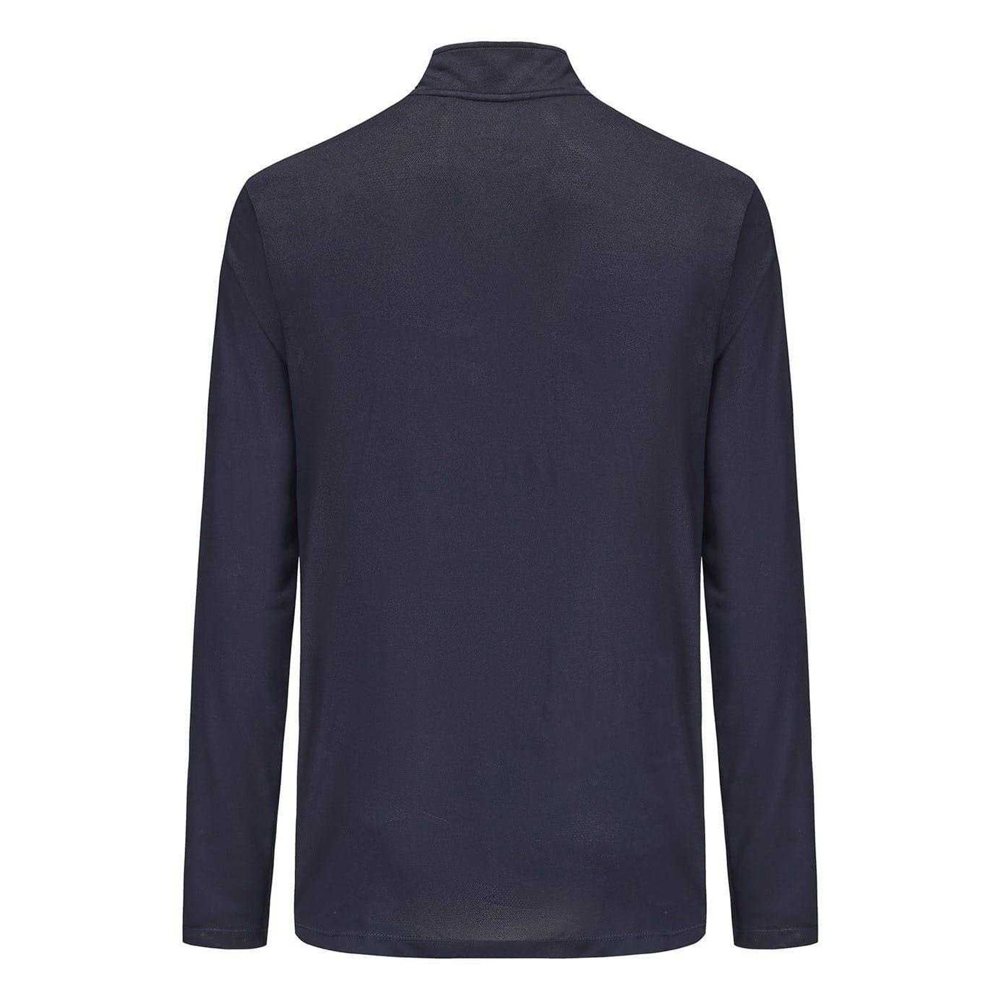 Navy - Back - Everlast Mens Mock Neck Regular Long-Sleeved Top