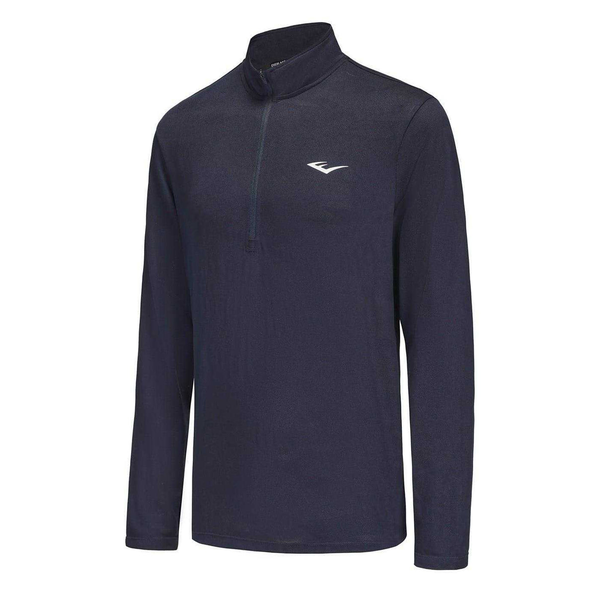 Navy - Side - Everlast Mens Mock Neck Regular Long-Sleeved Top