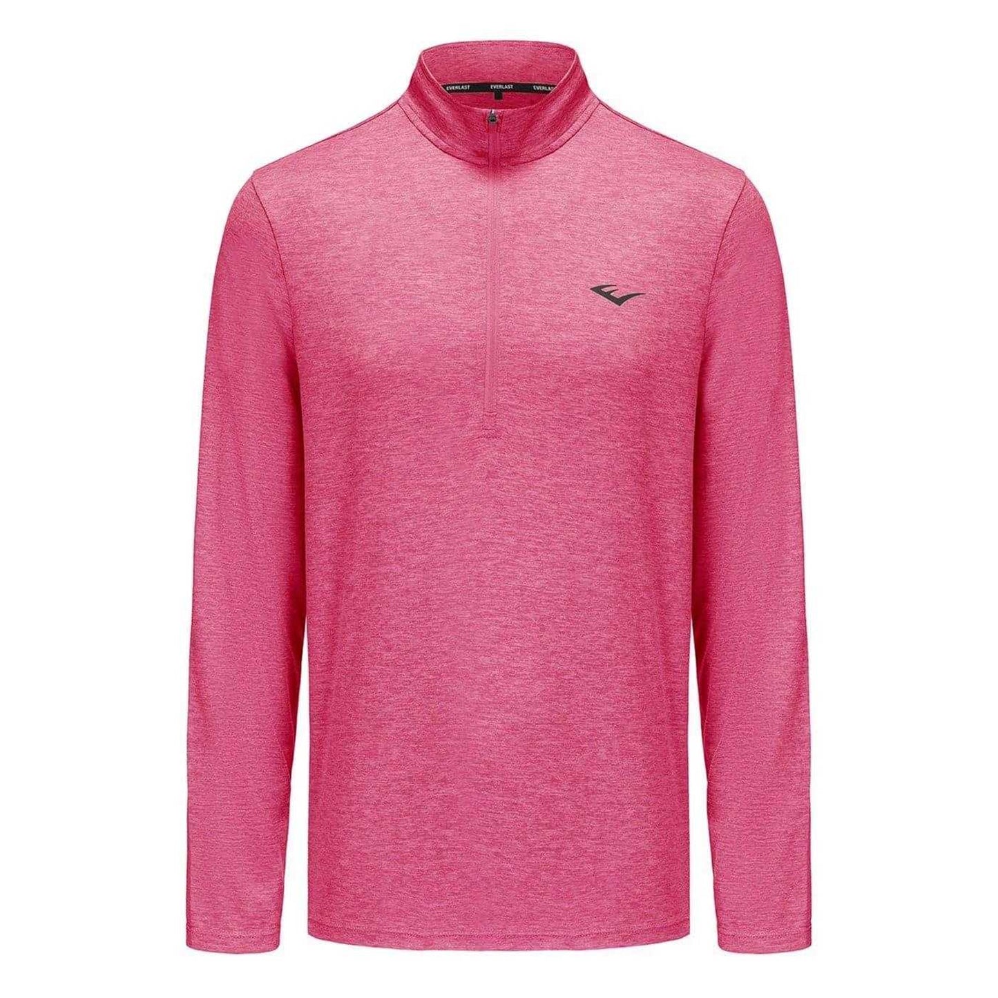 Pink Marl - Front - Everlast Mens Mock Neck Regular Long-Sleeved Top