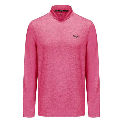 Pink Marl - Front - Everlast Mens Mock Neck Regular Long-Sleeved Top