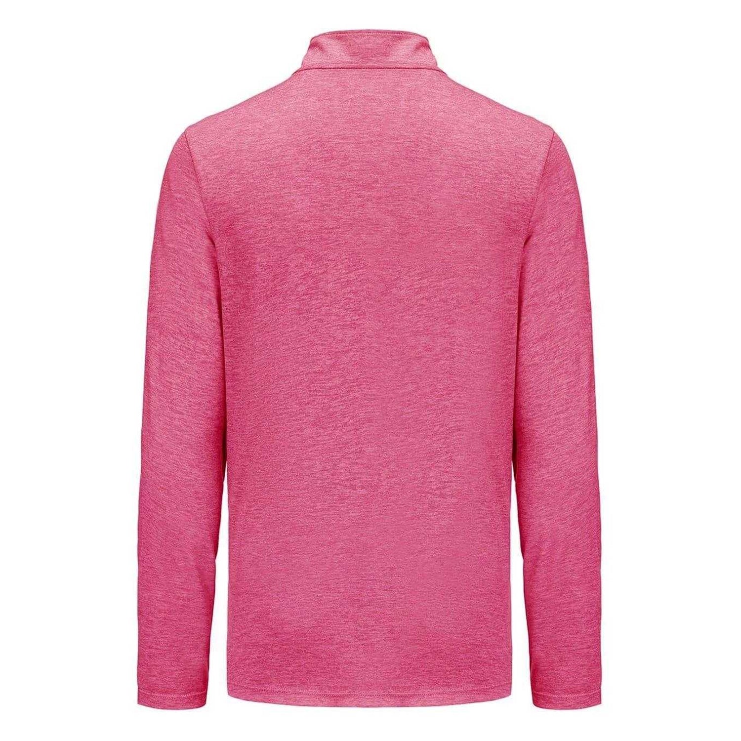 Pink Marl - Back - Everlast Mens Mock Neck Regular Long-Sleeved Top