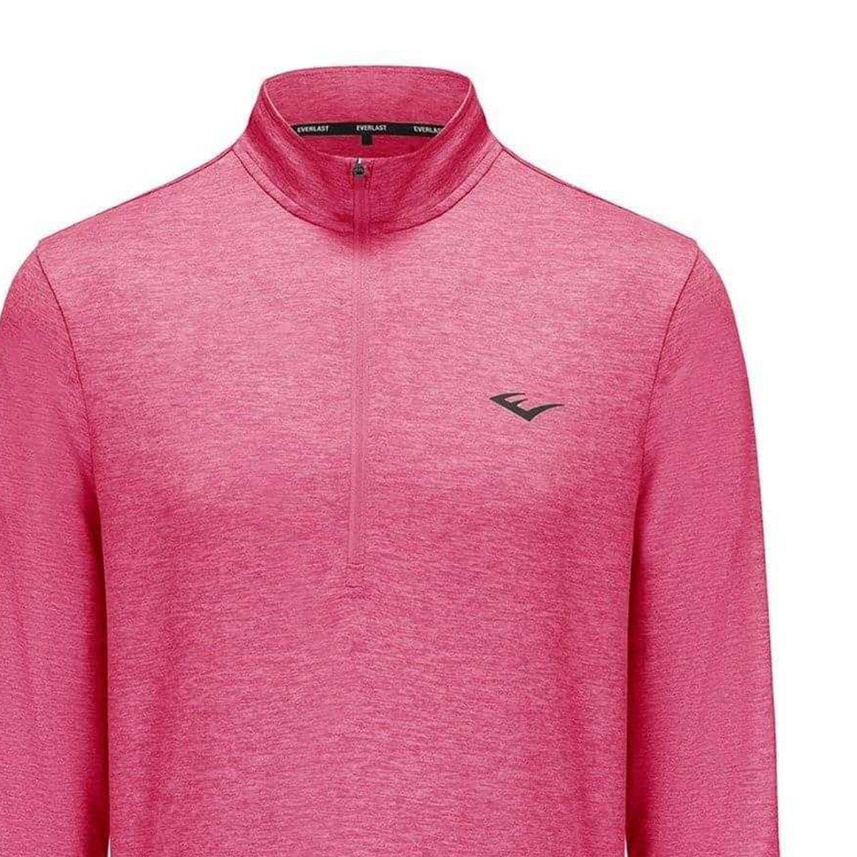 Pink Marl - Side - Everlast Mens Mock Neck Regular Long-Sleeved Top