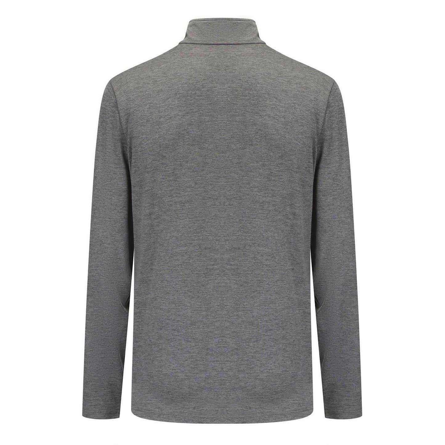 Charcoal Marl - Back - Everlast Mens Mock Neck Regular Long-Sleeved Top