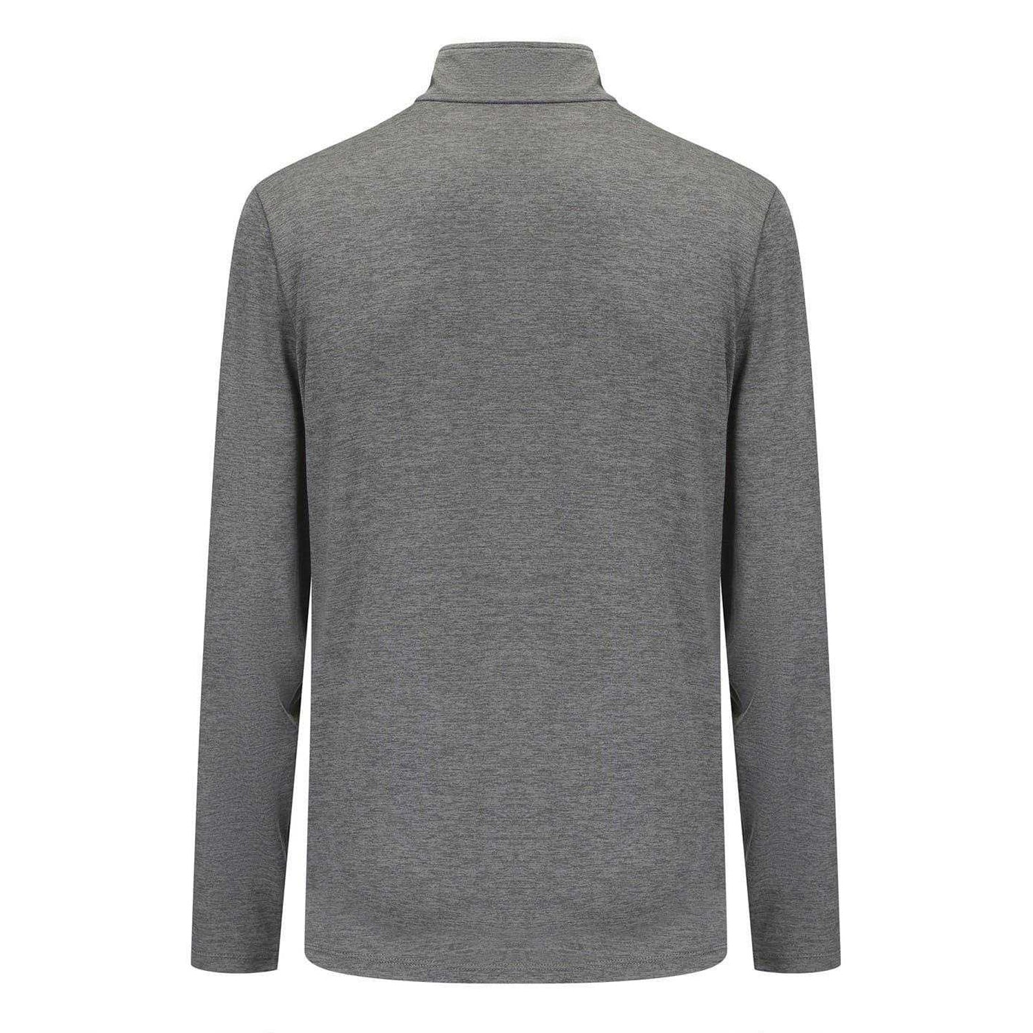 Charcoal Marl - Back - Everlast Mens Mock Neck Regular Long-Sleeved Top