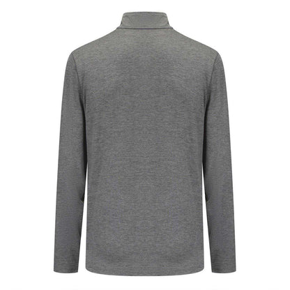 Charcoal Marl - Back - Everlast Mens Mock Neck Regular Long-Sleeved Top