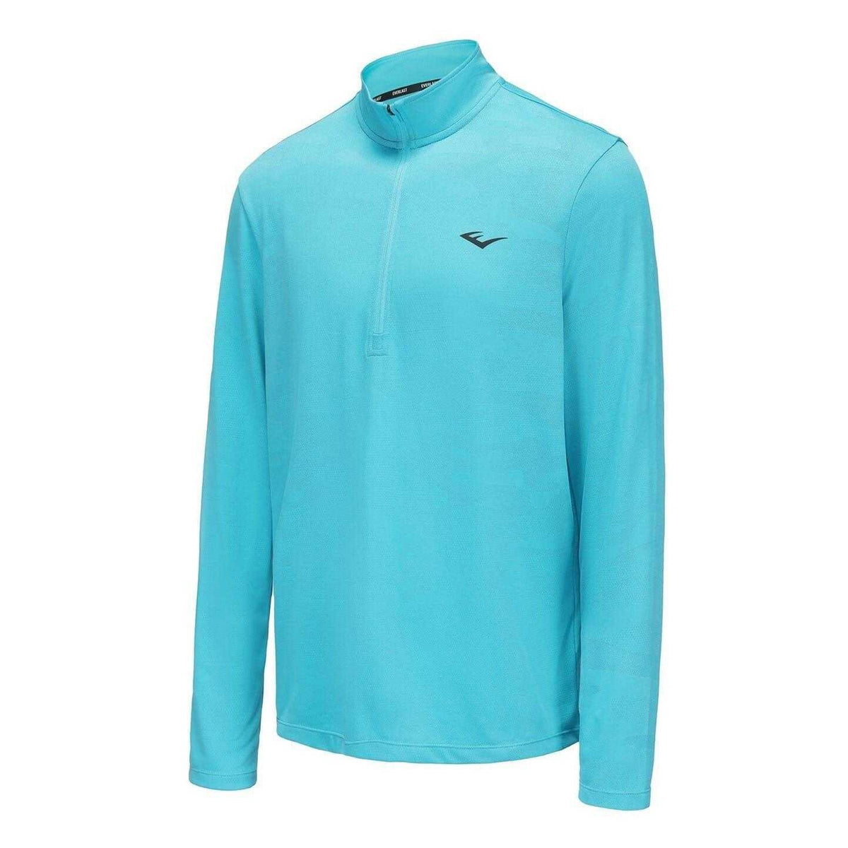Cyan-Blue - Side - Everlast Mens Mock Neck Regular Long-Sleeved Top