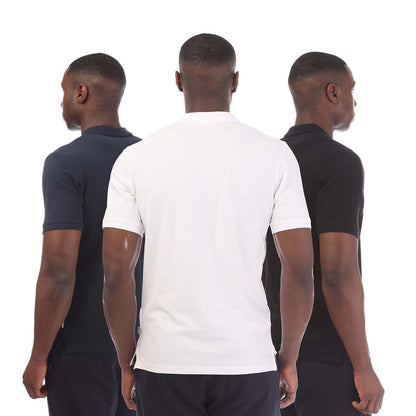 White-Black-Navy - Back - Jack And Jones Mens Basic Polo Shirt (Pack of 3)