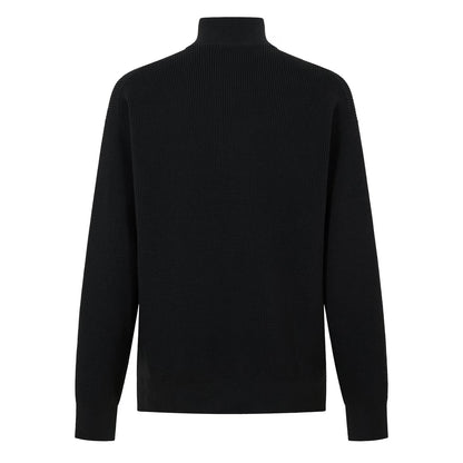 Black - Back - Calvin Klein Mens Knitted Waffle Jumper