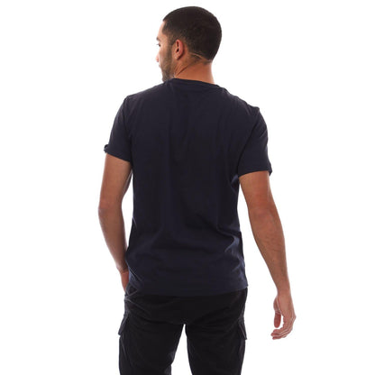 Blue - Back - Gant Mens Original Shield Embroidered T-Shirt