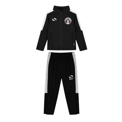 Black-White - Front - Disney Childrens-Kids Mickey Mouse Football Tracksuit Set