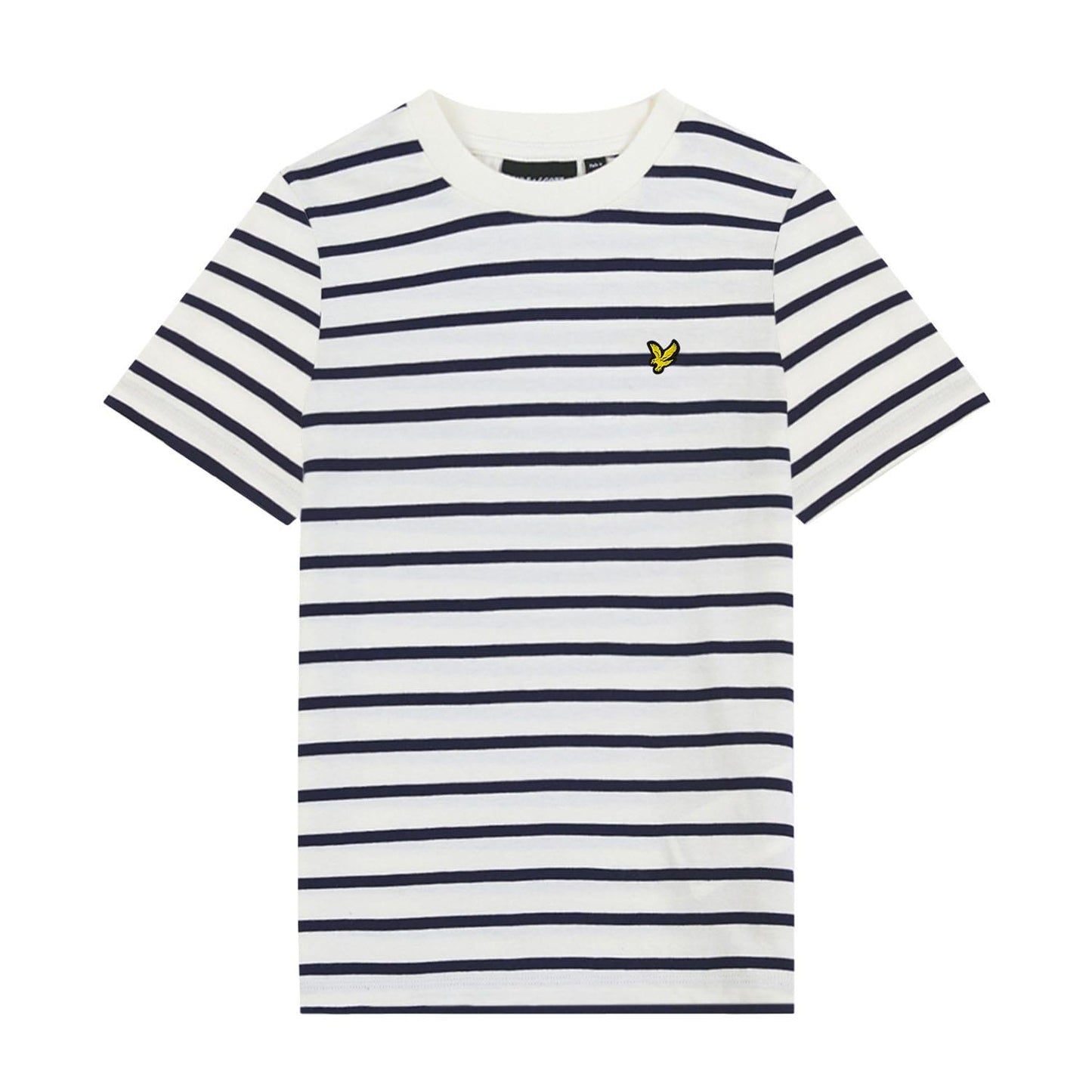 Navy-White - Front - Lyle & Scott Childrens-Kids Breton T-Shirt