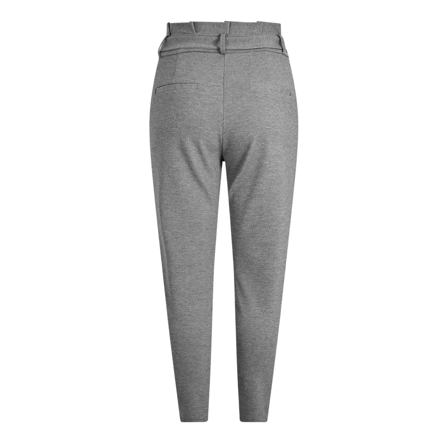 Medium Grey Melange - Back - Vero Moda Womens-Ladies High Waist Trousers