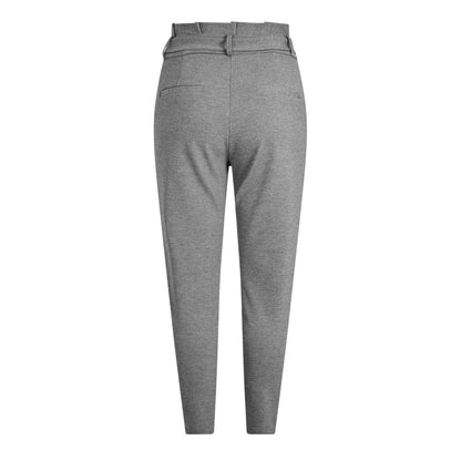 Medium Grey Melange - Back - Vero Moda Womens-Ladies High Waist Trousers