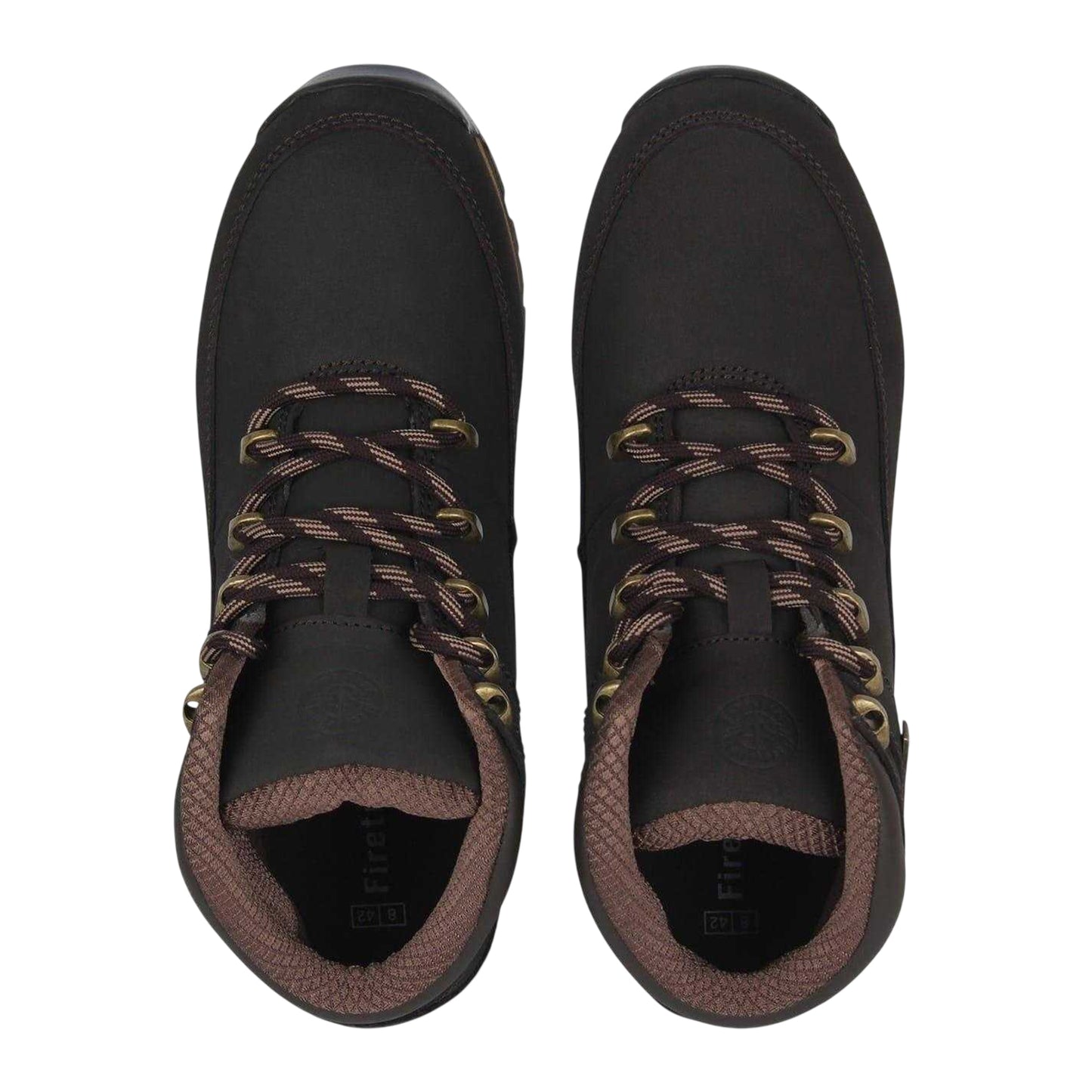 Brown - Side - Firetrap Mens Rhino Leather Ankle Boots