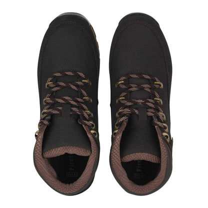 Brown - Side - Firetrap Mens Rhino Leather Ankle Boots