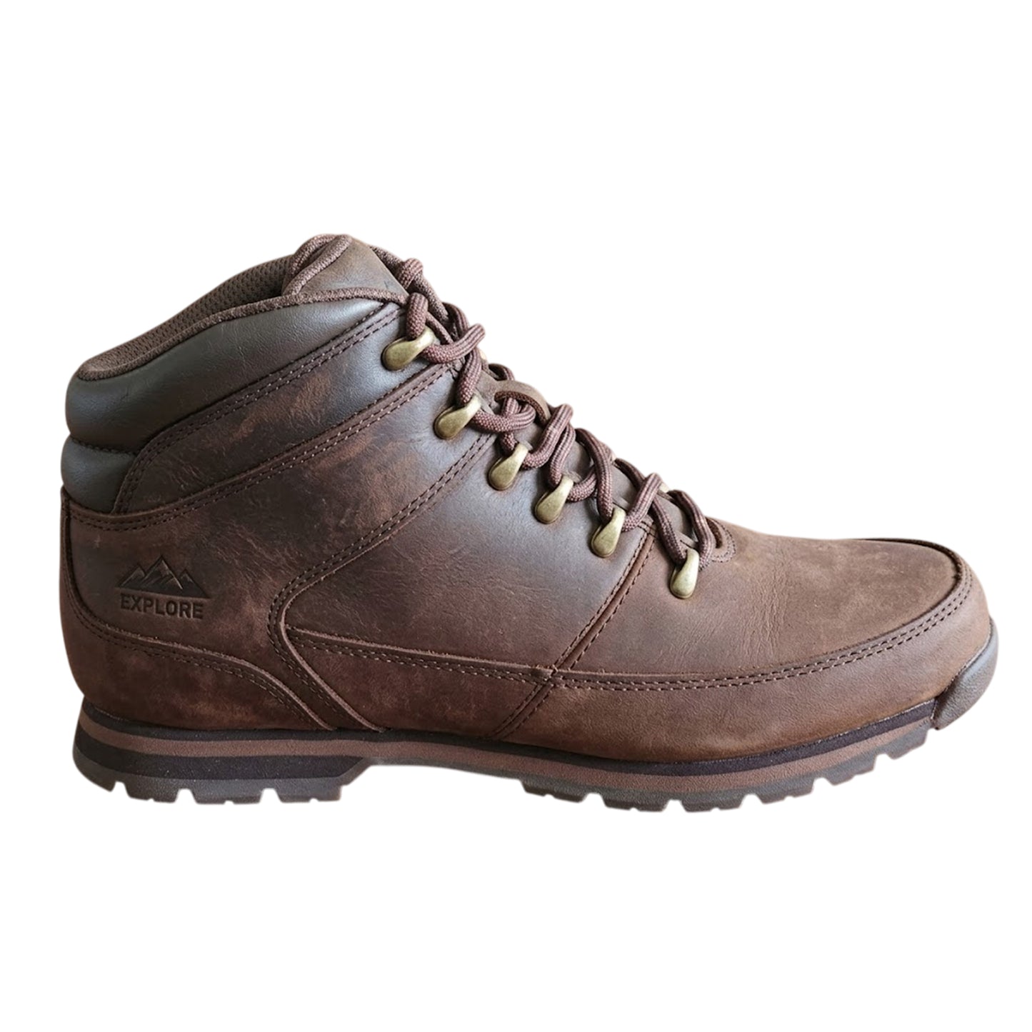 Dark Brown - Front - Firetrap Mens Rhino Leather Ankle Boots