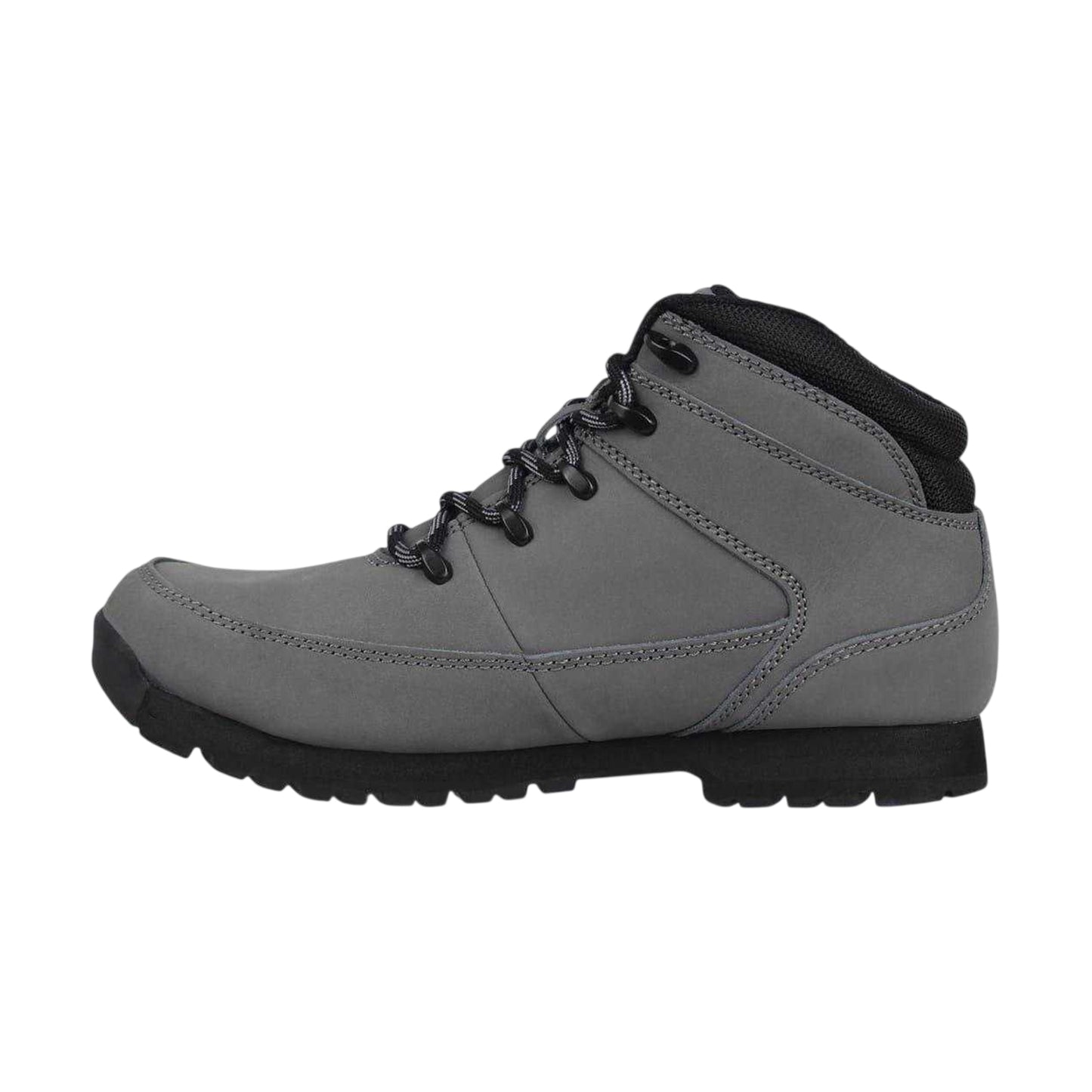 Grey - Back - Firetrap Mens Rhino Leather Ankle Boots