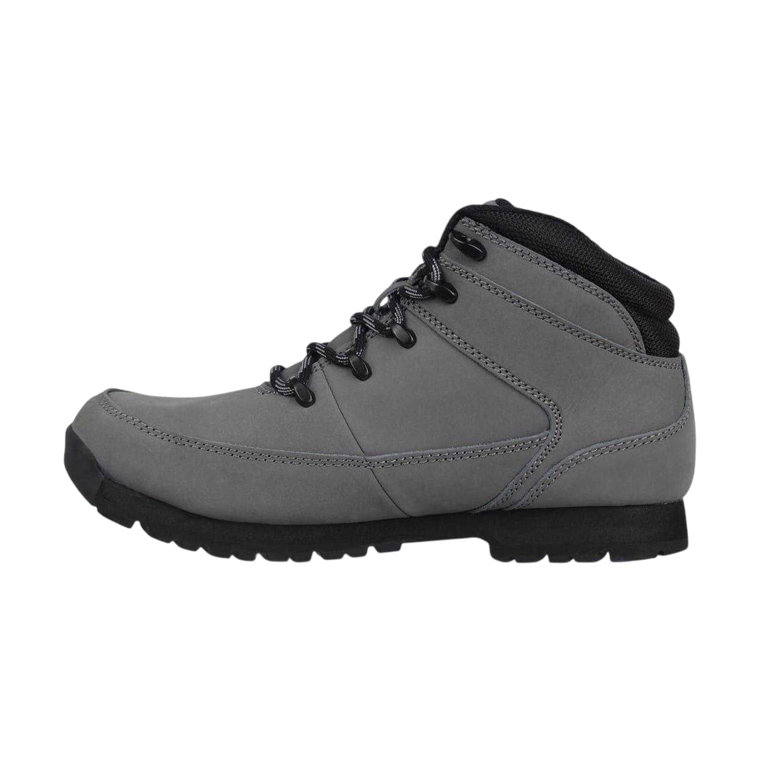 Grey - Back - Firetrap Mens Rhino Leather Ankle Boots