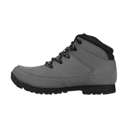 Grey - Back - Firetrap Mens Rhino Leather Ankle Boots
