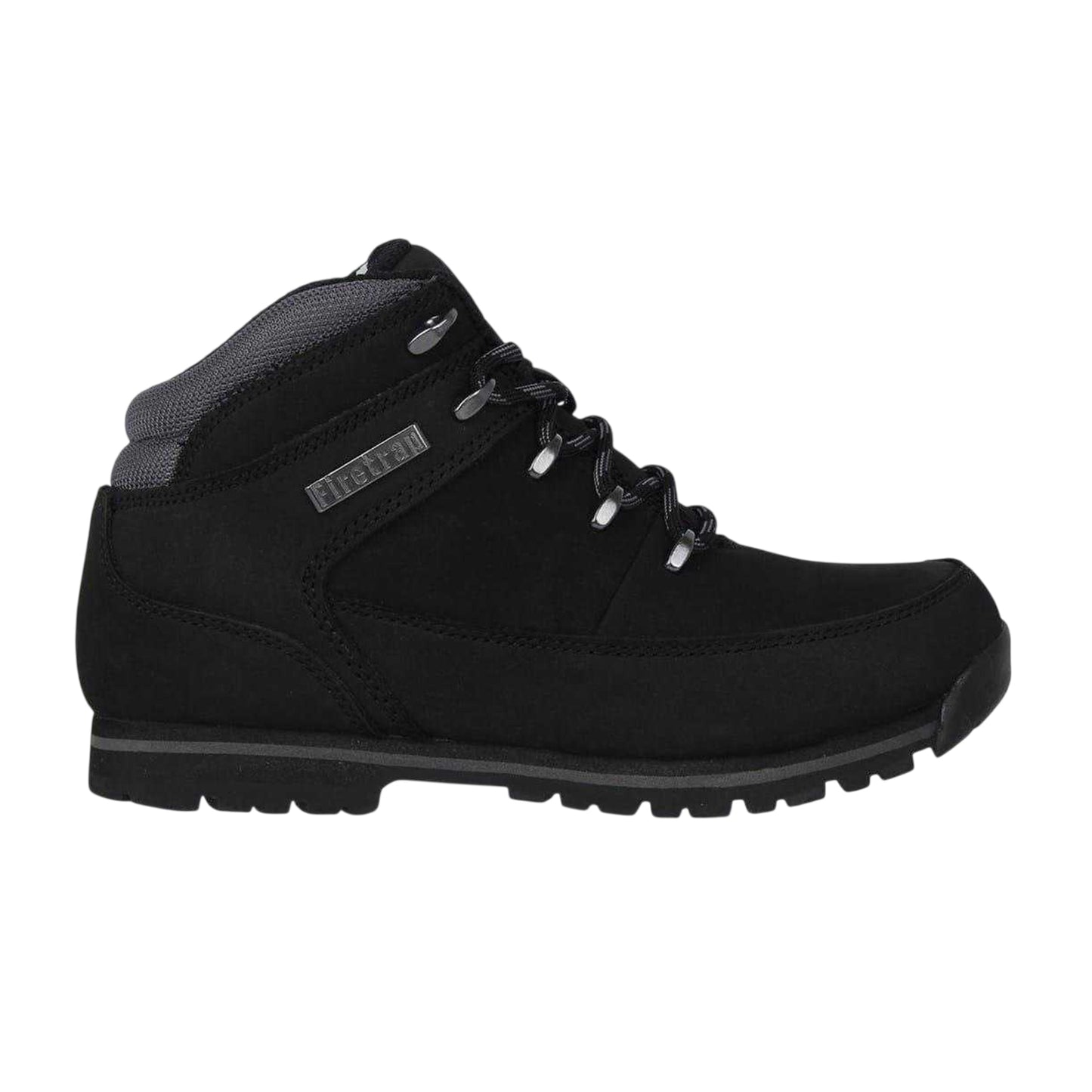 Black-Grey - Front - Firetrap Mens Rhino Leather Ankle Boots