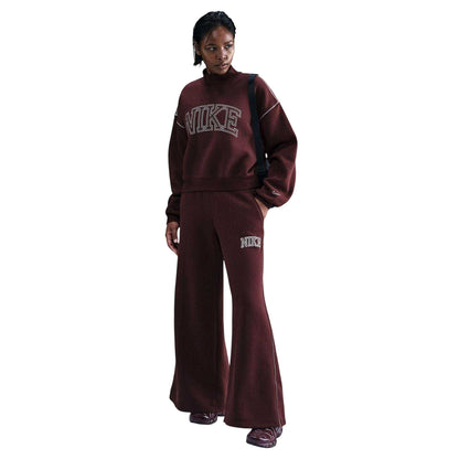Burgundy - Lifestyle - Nike Womens-Ladies Phoenix Speed Embroidered Logo Sweatshirt
