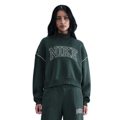 Seaweed - Front - Nike Womens-Ladies Phoenix Speed Embroidered Logo Sweatshirt