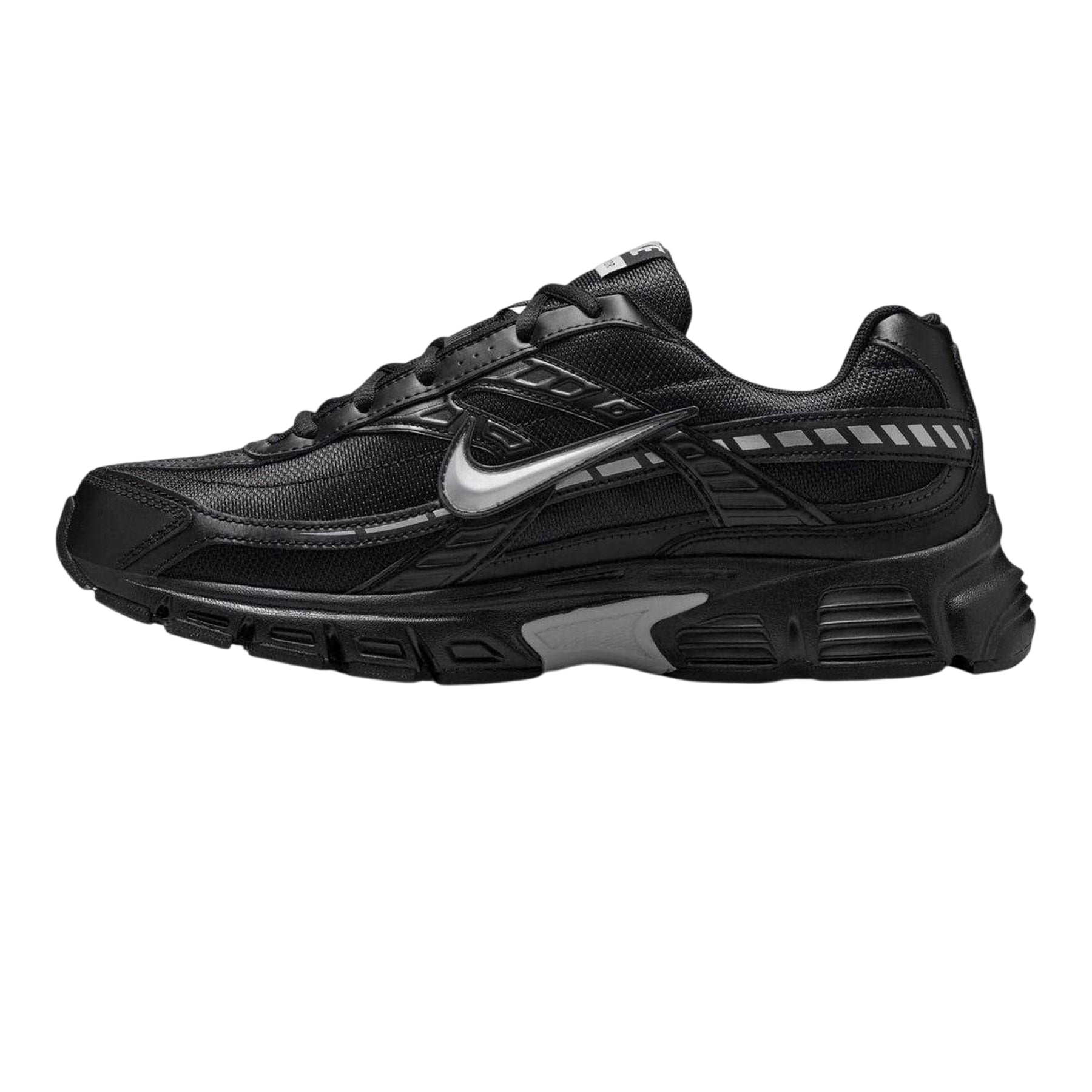Black-Silver - Side - Nike Mens Initiator Logo Cushioned Trainers