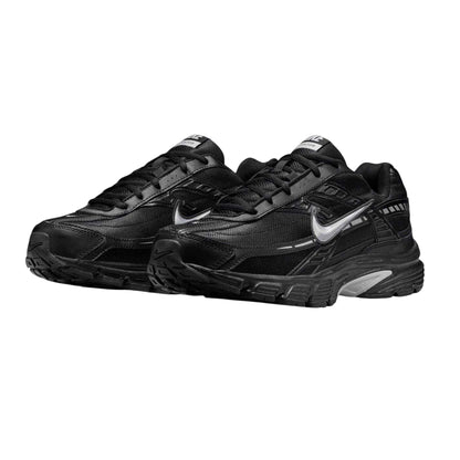 Black-Silver - Pack Shot - Nike Mens Initiator Logo Cushioned Trainers