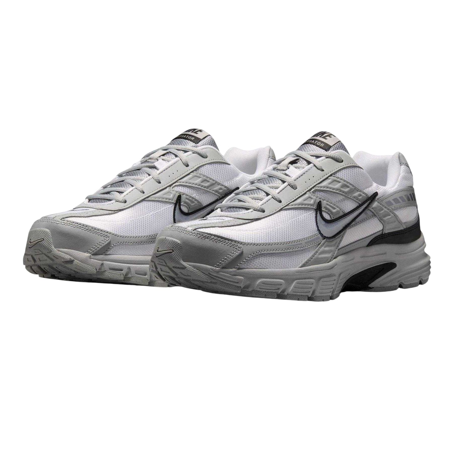 White-Grey - Pack Shot - Nike Mens Initiator Logo Cushioned Trainers