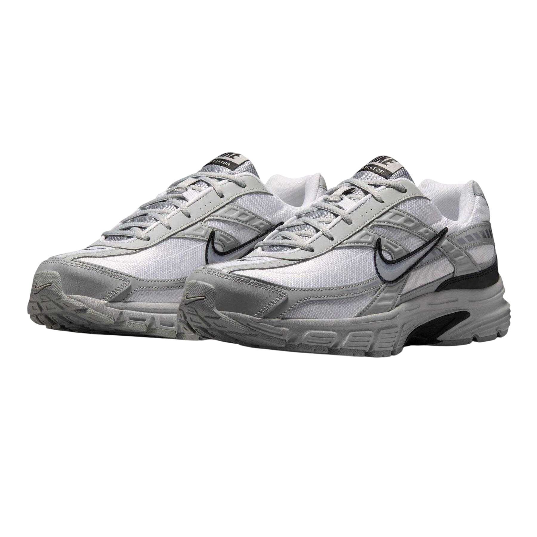 White-Grey - Pack Shot - Nike Mens Initiator Logo Cushioned Trainers