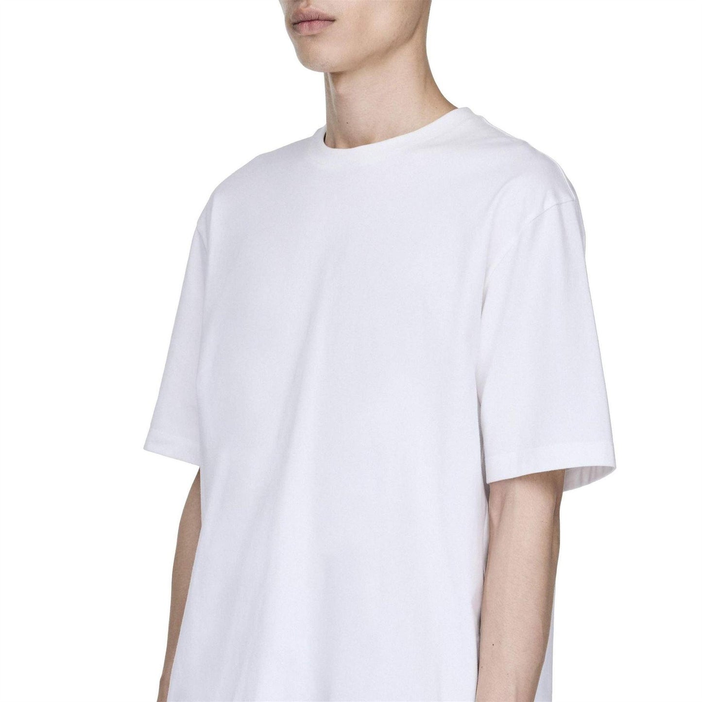White - Side - Y-3 Mens Sketch Logo Single Jersey T-Shirt