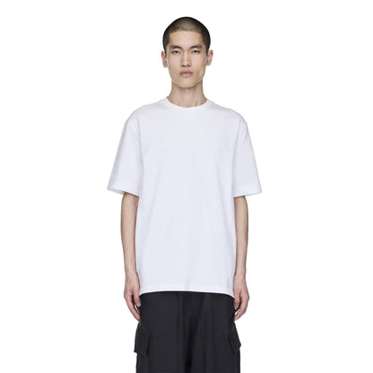 White - Lifestyle - Y-3 Mens Sketch Logo Single Jersey T-Shirt