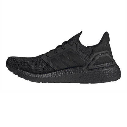 Black-Solar Red - Side - Adidas Mens Ultraboost Running Flat Shoes
