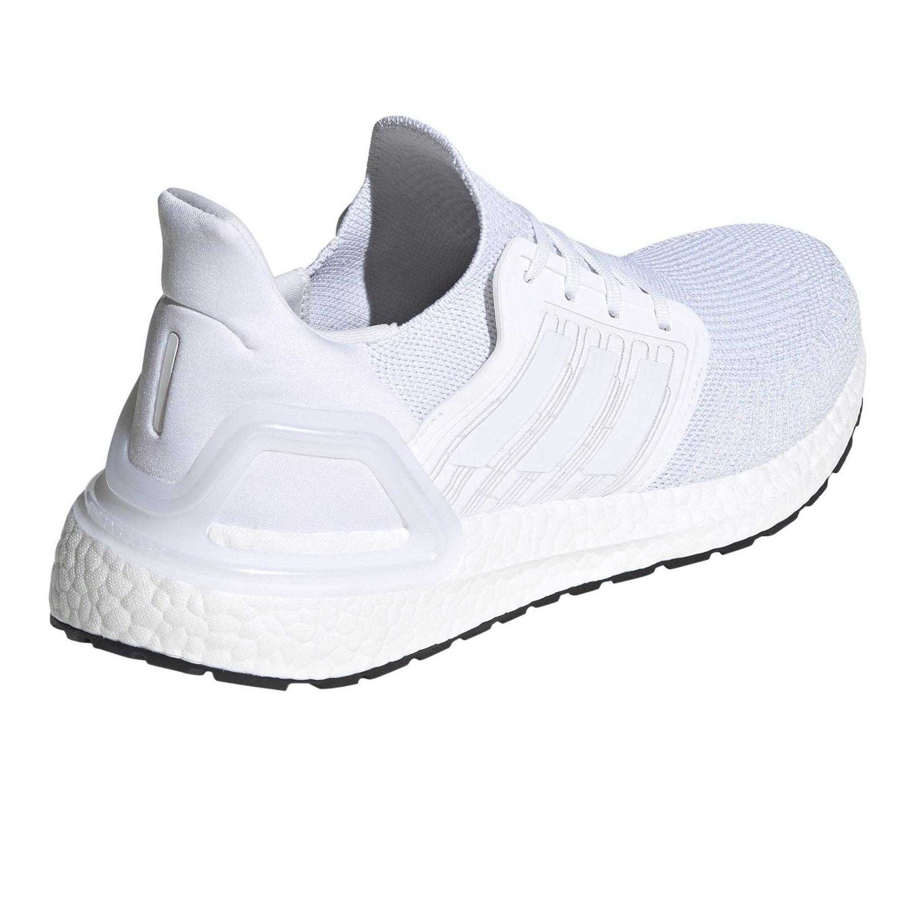 White-Black - Back - Adidas Mens Ultraboost Running Flat Shoes