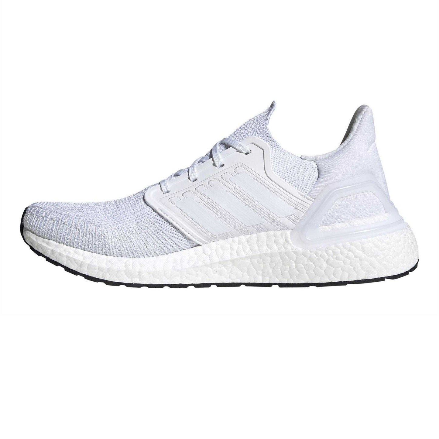 White-Black - Side - Adidas Mens Ultraboost Running Flat Shoes