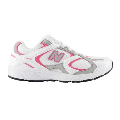 White-Pink - Front - New Balance Childrens-Kids 408 V1 Trainers