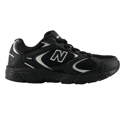 Triple Black - Front - New Balance Childrens-Kids 408 V1 Trainers