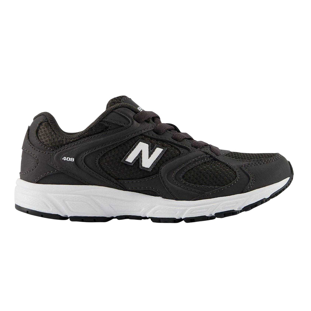 Black-White - Front - New Balance Childrens-Kids 408 V1 Trainers