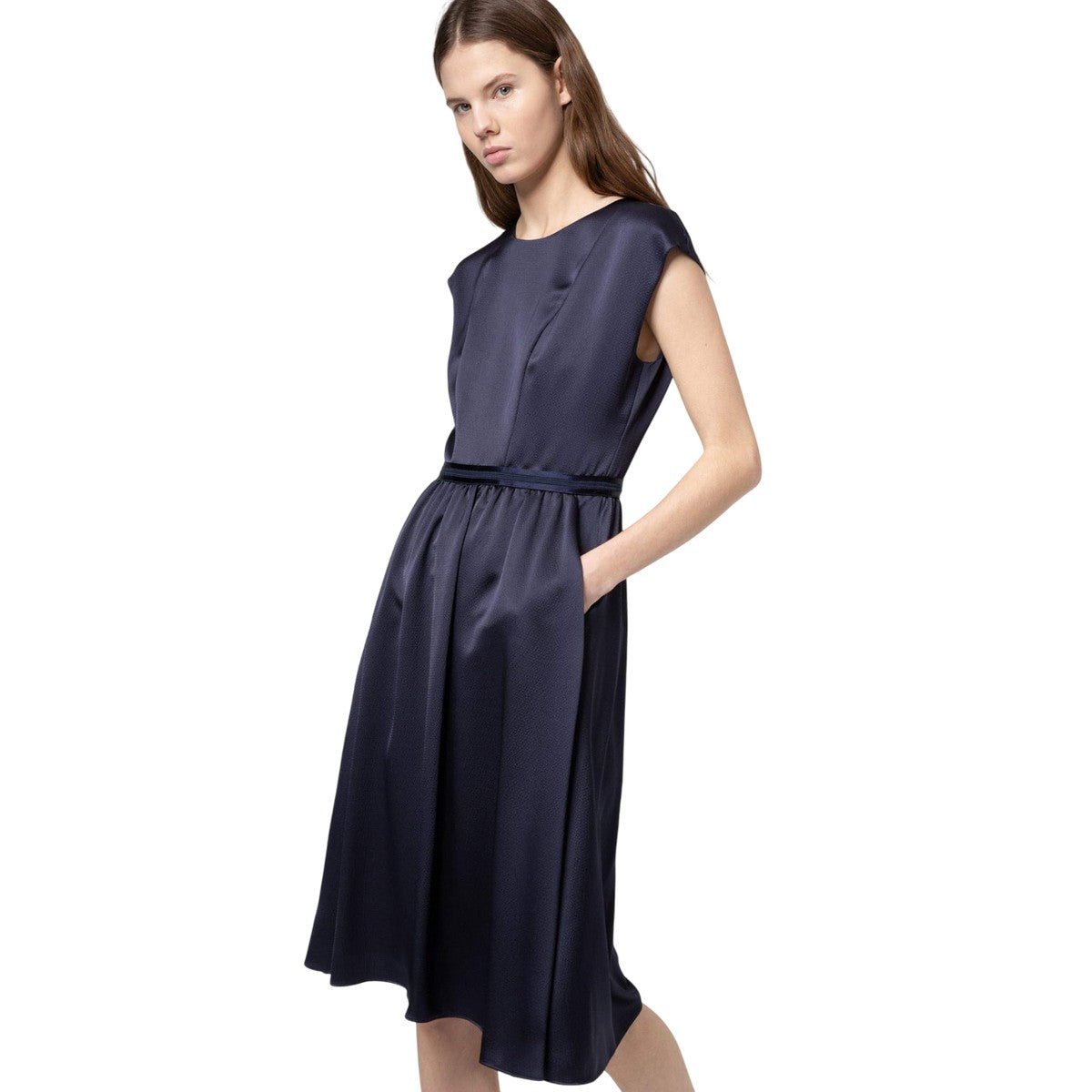 Blue - Pack Shot - Hugo Womens-Ladies Kihena-1 Dress