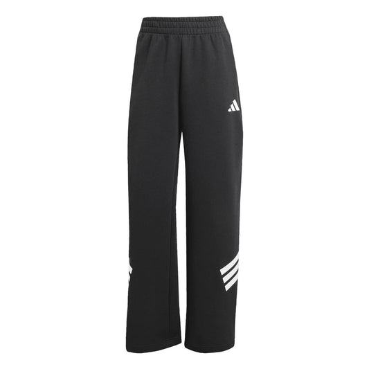 Black - Front - Adidas Womens-Ladies Future Icons Fleece Open Hem Jogging Bottoms