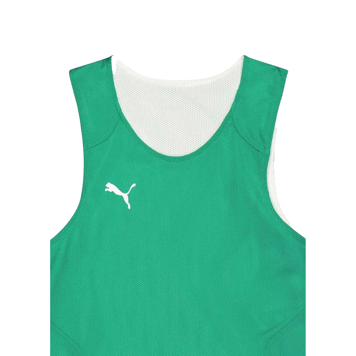 Pepper Green - Side - Puma Childrens-Kids Team Relaxed Fit Basketball Jersey