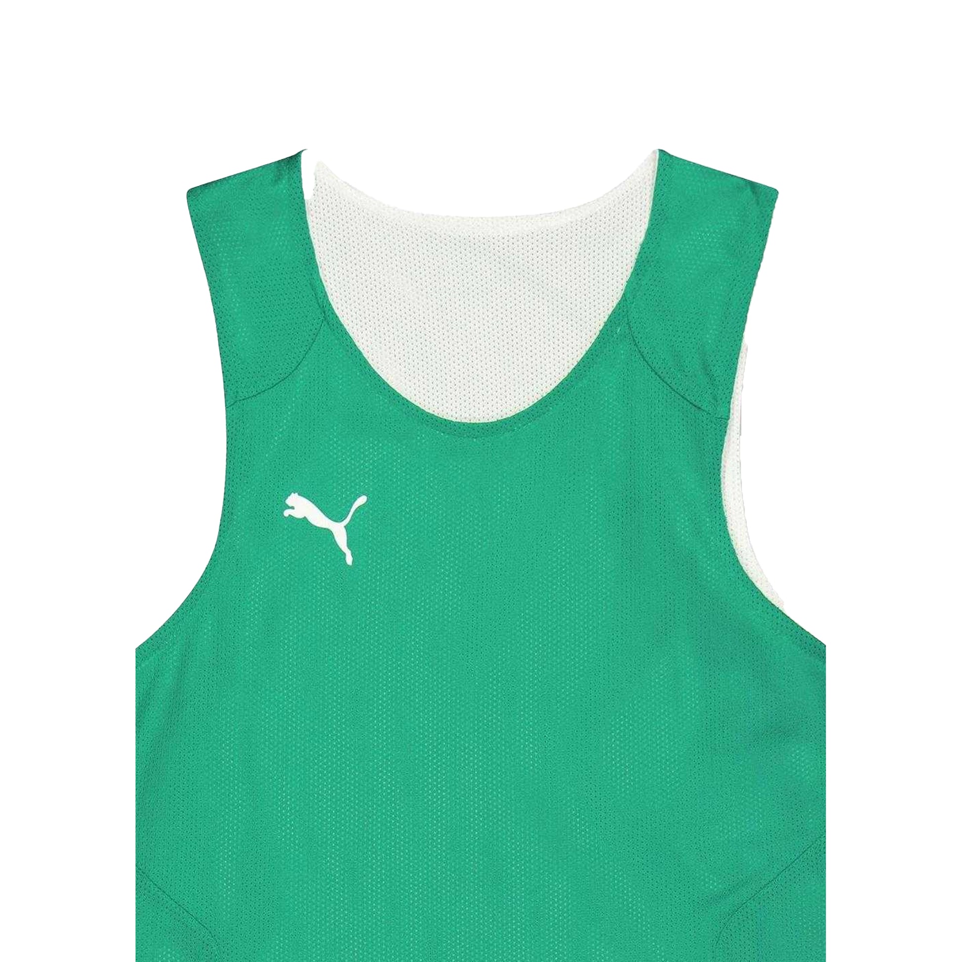 Pepper Green - Side - Puma Childrens-Kids Team Relaxed Fit Basketball Jersey