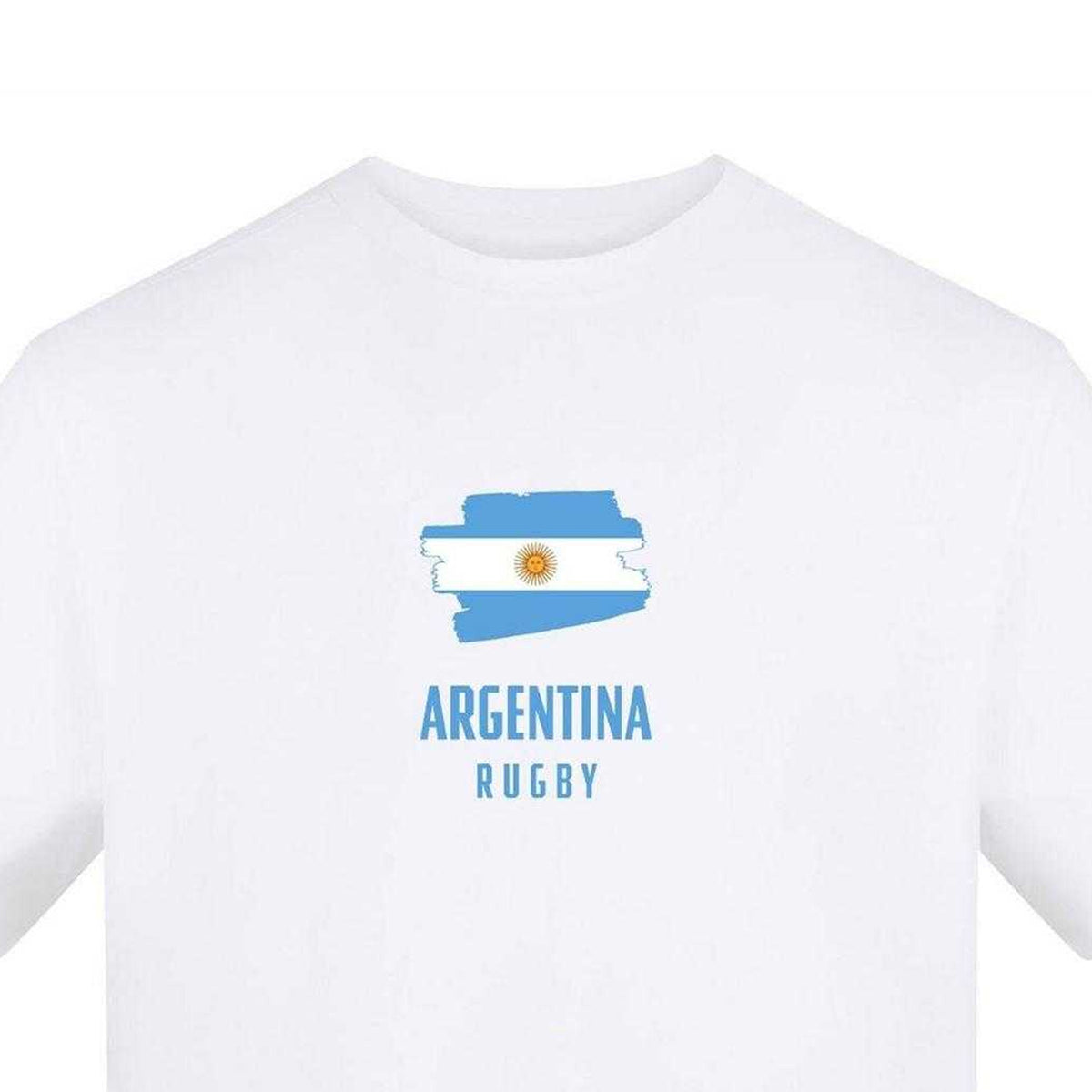 White-Light Blue - Side - AWD Mens Argentine Flag Rugby T-Shirt
